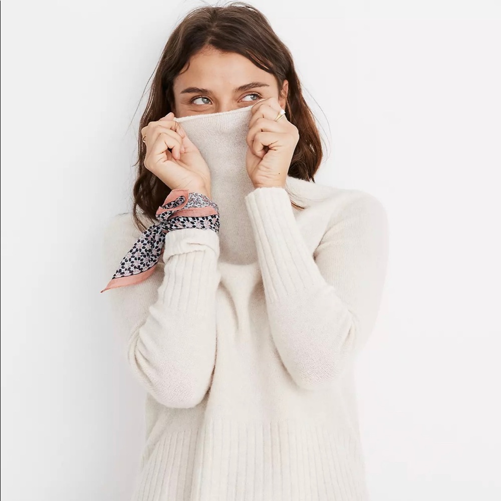 Madewell Inland Turtleneck Sweater in Coziest Yarn (S)